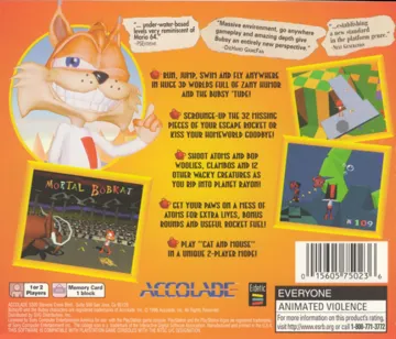 Bubsy 3D - Furbitten Planet (US) box cover back